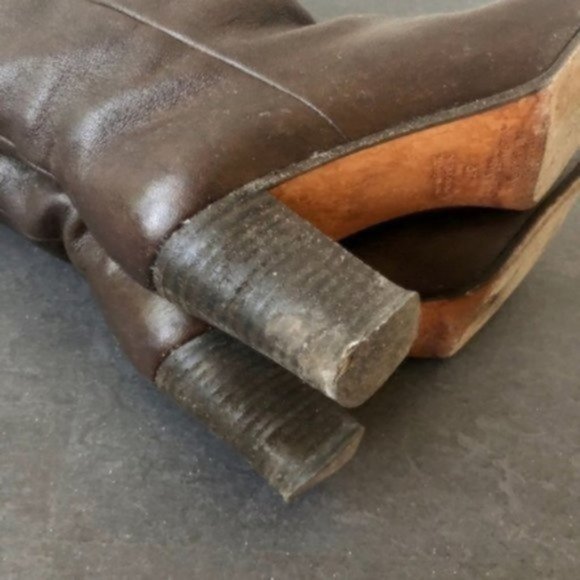 SOLD! Maison Martin Margiela Tall Leather Brown Boots - Picture 6 of 8